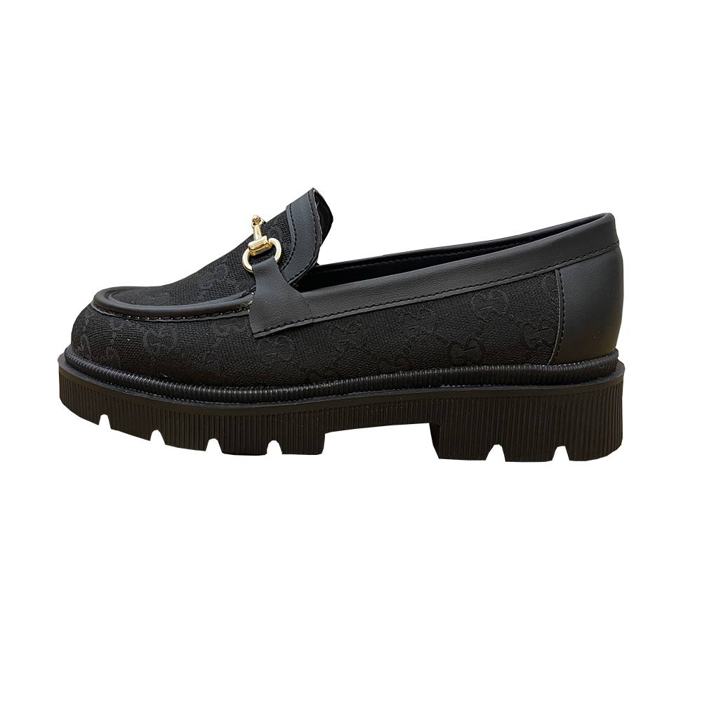 کالج لژدار پارچه گوچی مشکی لوفر کد607